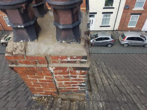 The Restoration of an Old Chimney Stack in Castleford, Yorkshire