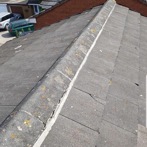 Ridge Tile Re-bedding Project